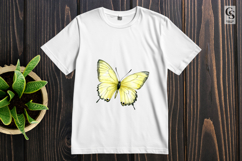 Yellow Watercolor Butterfly Clipart Sublimation PNG Product Image 3