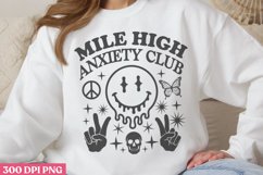Mile High Anxiety Club PNG, Anxiety Sublimation PNG Product Image 3