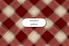 Cozy Red Beige Tartan Plaid Seamless Textile Pattern Product Image 1