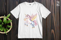 Pegasus Unicorn With Star Clipart Sublimation PNG Product Image 3