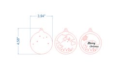 Merry Christmas Tree Toy SVG laser cut file for Glowforge Product Image 4