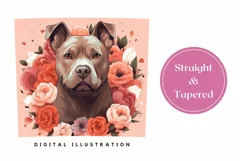 Pitt Bull Tumbler Wrap Design, Pitt Bull Sublimation Design Product Image 3