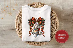 Cartoon Christmas Wolf Illustration, Cute Christmas PNG Product Image 3