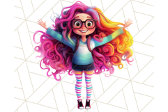 Teen Girl Clipart PNG, Fun Character Illustration Product Image 3