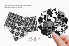 Seamless Skull Lace Digital Paper Product Image 3