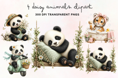 Daisy Animals Clipart PNG Product Image 1