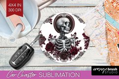 Dark Gothic Car Coaster - Victorian Gothic Coaster PNG Product Image 1