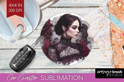 Dark Gothic Car Coaster - Victorian Gothic Coaster PNG Product Image 1