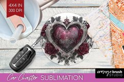 Dark Gothic Car Coaster - Victorian Gothic Coaster PNG Product Image 1