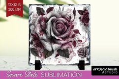 Dark Gothic Slate PNG - Victorian Gothic Square Slate Product Image 1