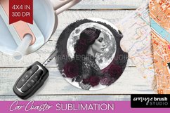 Dark Gothic Car Coaster - Victorian Gothic Coaster PNG Product Image 1