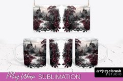 Gothic Halloween Mug Wrap - Dark Academia Mug Sublimation Product Image 1