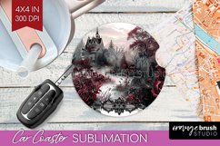 Dark Gothic Car Coaster - Victorian Gothic Coaster PNG Product Image 1