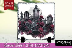 Dark Gothic Slate PNG - Victorian Gothic Square Slate Product Image 1