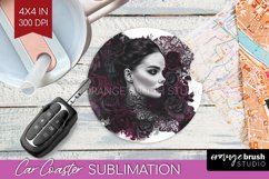 Dark Gothic Car Coaster - Victorian Gothic Coaster PNG Product Image 1