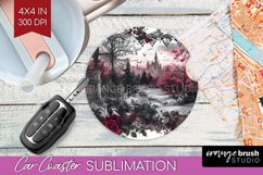 Dark Gothic Car Coaster - Victorian Gothic Coaster PNG Product Image 1