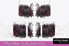 Gothic Halloween Mug Wrap - Dark Academia Mug Sublimation Product Image 1
