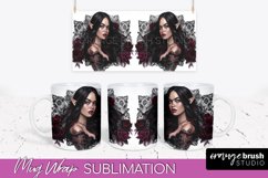 Gothic Halloween Mug Wrap - Dark Academia Mug Sublimation Product Image 1