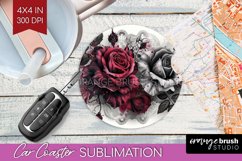 Dark Gothic Car Coaster - Victorian Gothic Coaster PNG Product Image 1