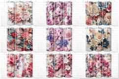 3D Floral Tumbler 20 oz Skinny Tumbler Wrap Bundle Product Image 4