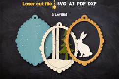 Christmas Tree Toy Hare SVG laser cut file for Glowforge Product Image 3
