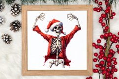 Christmas Skeleton Sublimation Clipart, Christmas PNG Product Image 3