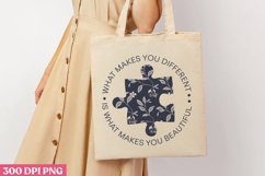 What Makes You Different is PNG, Autism Sublimation PNG Product Image 1