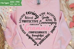 Bonus Mom Heart Shape SVG | Mother&#039;s Day Heart SVG PNG Product Image 4