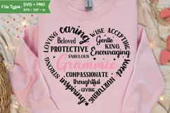 Bonus Mom Heart Shape SVG | Mother's Day Heart SVG PNG Product Image 4
