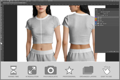 Womens Cropped T-shirt Baby Tee Product Image 2