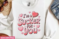 I'm a sucker for you PNG,Retro Valentine PNG Product Image 3