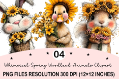 Whimsical Spring Animals Clipart Product Image 1