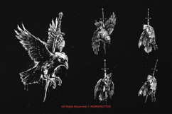 10 Bundle Dark Art Death Bird Stab Sword Skull Arrow Eagle Product Image 5