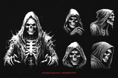 10 Bundle Dark Art Grim Reaper Skull Ghost Angel of Death Product Image 5