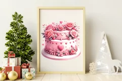 Valentine's Day Foods watercolor clipart Product Image 3