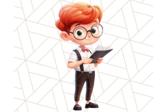 Boy Teacher PNG, Back to School Clipart, Classroom Decor Product Image 3