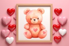 Valentines Day Bear Clipart, Christmas Clipart Product Image 3
