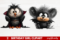 Quirky Halloween Clipart | Cute Spooky Character PNG Illustr Product Image 1