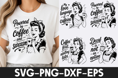 Funny Coffee SVG | Retro Coffee Quotes PNG DXF EPS SVG Product Image 1