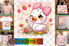 Cheerful PNG TSHIRT Art, Cute Goose Product Image 1
