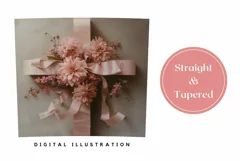 Floral Cross Tumbler Sublimation, Floral Easter Tumbler Wrap Product Image 3