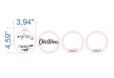 First Christmas Ornament SVG laser cut file for Glowforge Product Image 4