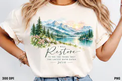 Christian Hope Shirt Design PNG, His Grace Renews My Tomorro Product Image 3