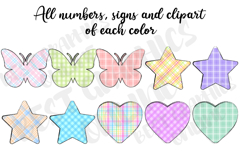 Plaid Alphabet Doodle Letters and Numbers, Easter Letters Product Image 6