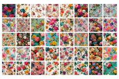 Vintage Flowers Pillow Designs, Flowers Pillow Bundle Product Image 3