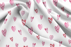 Pink Hearts Seamless Pattern, Valentines Digital Paper Product Image 3