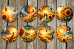Romantic sunflowers | Car coaster &amp; key chain sublimation Product Image 3