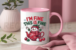 Funny Christmas Snowman Hot Cocoa Sublimation PNG Product Image 3