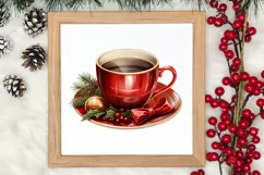 Christmas Coffee Clipart Sublimation, Christmas PNG Product Image 3
