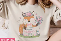 Happy mother's day PNG, Cute Animals Mothers Day Clipart PNG Product Image 3